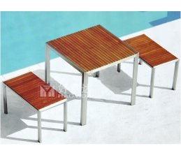 平凉HM020钢木桌椅