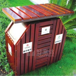 黑龙江HE017钢木垃圾桶