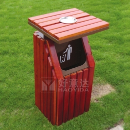 HD012钢木垃圾桶