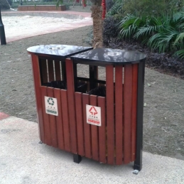 重庆钢木垃圾桶